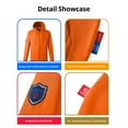 thumbnail image 6 of UNIFU FR Shirts for Men Flame Resistant Zipper 12OZ Heavy Weight Long Sleeve Fleece 100% C NFPA2112/CAT2 Hooded Sweatshirt, 6 of 10