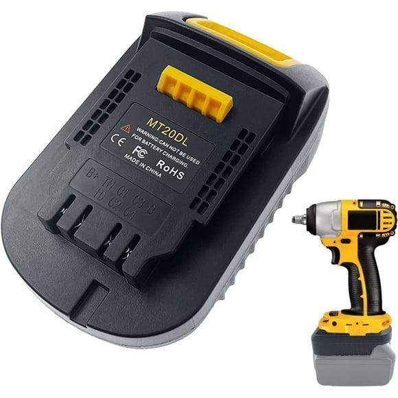 MT20DL Battery Adapter for Makita for Dewalt, Adapter Converter for Makita 18V Lithium Battery Work for Dewalt 20V Power Tools (No Battery)