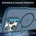 thumbnail image 2 of For iPhone 16 Pro Max Case Magnetic, [Compatible with Magsafe] Matte Translucent [Camera Lens Kickstand] Shockproof Drop Protection Bumper Rugged Phone Case for Apple iPhone 16 Pro Max, Orange, 2 of 9
