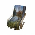 thumbnail image 4 of Scenery Soft Flannel Fleece Throw Blanket, Lake View Fishing Countryside Themed Trees and Reeds Work of Art Photo, Cozy Plush for Indoor and Outdoor Use, 50" x 60", Multicolor, by Ambesonne, 4 of 6