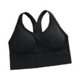 thumbnail image 2 of YWDJ Push up Bras for Women Plus Size Sports Bras No Underwire Workout Bras Spaghetti Straps Full Coverage Bras Low Support Racerback Bras Padded Plus Size Bras Comfortable Wrap Solid Bras Black S, 2 of 6