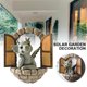 thumbnail image 2 of RELAX Patio Dinosaur Escultura Decoración de Pared, Miniaturas de Estatuas de Resina Resistentes a la Intemperie, Encantadores Adornos Dragon Garden para Patio (Dinosaur), 2 of 9