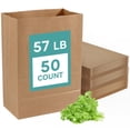 thumbnail image 1 of Bolsas de papel MUCHII Kraft, 26 kg, 50 unidades, grandes, color marrón, 1 of 7