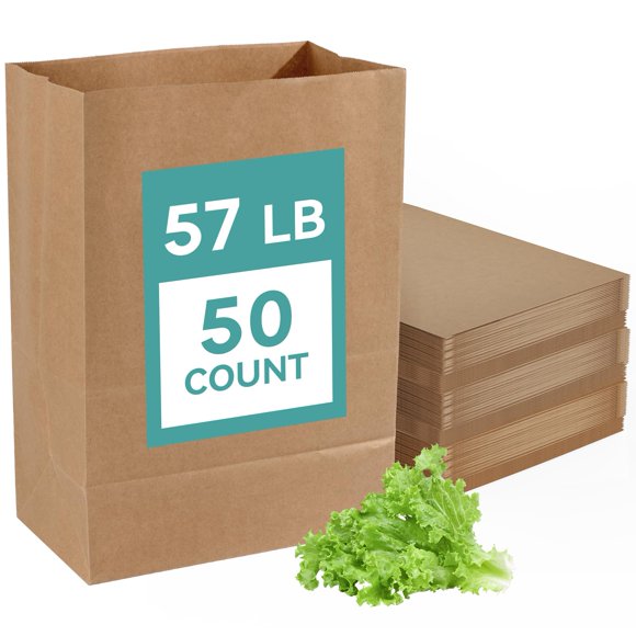 Bolsas de papel MUCHII Kraft, 26 kg, 50 unidades, grandes, color marrón