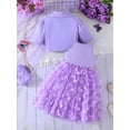 Fullvigor Little Girls Outfits Sleeveless Halter Tulle Dress Lapel