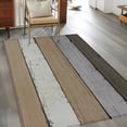 thumbnail image 3 of 3'x5' Area Rugs, Brown Wood Grain Indoor Outdoor Area Rug for Living Room Bedroom, Vintage Grey Stripe Gradient Grain Washable Bathroom Rugs Kitchen Floor Carpet Mats Home Decor Aesthetic, 3 of 8