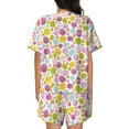 thumbnail image 3 of Naloa Easter Egg Women's Short-Sleeved Pajama Set, Loungewear, Summer pajamas, Breathable Cozy - 4X-Large, 3 of 9