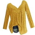 thumbnail image 1 of Pompotops Blouse à Manches Longues Col en V Imprimée pour Femmes Grande Taille Pull Tops Chemise Liquidation, 1 of 3
