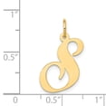 thumbnail image 3 of Diamond2Deal 14K Pendentif Initiale Lettre S en Or Jaune Grande pour Femmes, 3 of 5