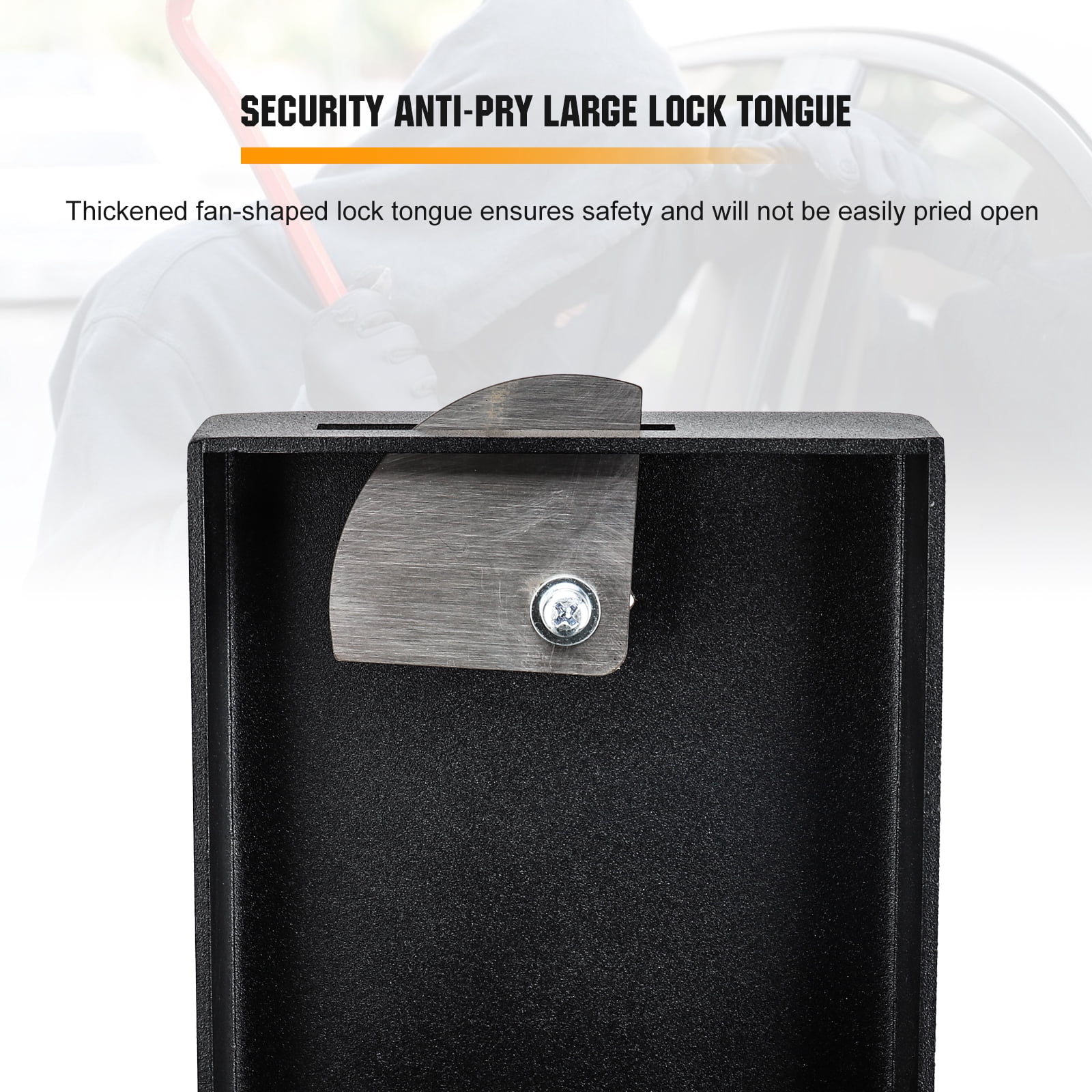 3mirrors Center Console Safe Gun Safe with Spring Hinges and Elliptical lock Compatible with 2005-2015 Toyota Tacoma
