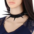 thumbnail image 2 of Collar punk Collar Decoración gótica Joyería Accesorios góticos personalidad salvaje súper largo súper puntiagudo clavo negro Collar de cuero de PU estilo punk Harajuku collar de cuello de remache hec Namotu ZSQ071, 2 of 7