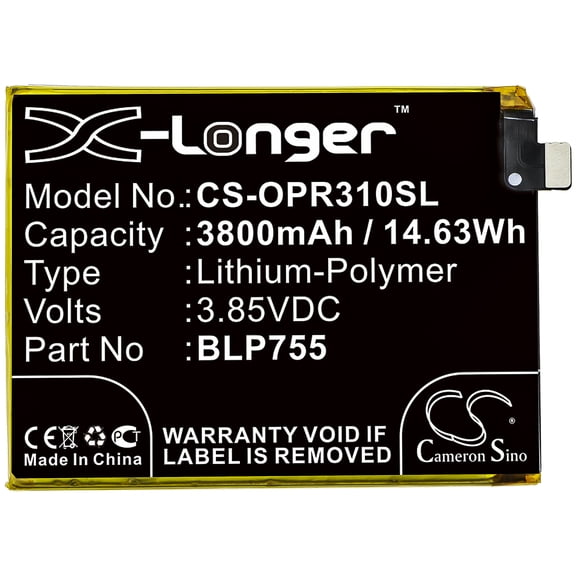 3800mAh BLP755 Battery for OPPO PCLM50 PDCT00 Reno 3 5G Aura Reno 3 5G