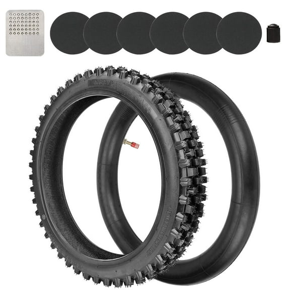 60/100-14 2.50-14 Inch Front Tire Inner Tube for 90cc 110cc 125cc SSR CRF70 CRF110 CR60R XR70 KLX110 KX60 KX65 KX110 JR80 RM60 RM65 TTR90 TTR110 PW80 DR70 DB14 Pit Dirt Bike Off Road Motocross Replac