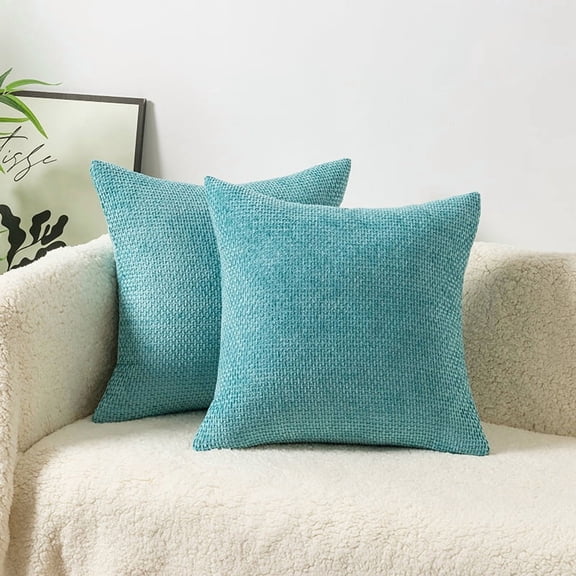 XmhyTop Blue-green Decorative Pillow 40*40cm - Soft Chenille Sofa Pillow, , 1 Piece, Cozy Chenille Cover with PP Cotton Filling - Ideal Sofa Cushion & decorative pillows for bedroom