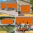 thumbnail image 6 of Orange Garage Door Cover Banner 7 x 8 FT, Black Modern Geometric Abstract Art Aesthetics Garage Door Curtains Backdrop with Grommets for Indoor Outdoor Wall Party Porch Yard Decorations Background, 6 of 9
