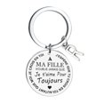 thumbnail image 3 of Freach Diy To My Daughter Stainless Steel Last Name 26 Letter Keychain 3X3Cm, 3 of 8