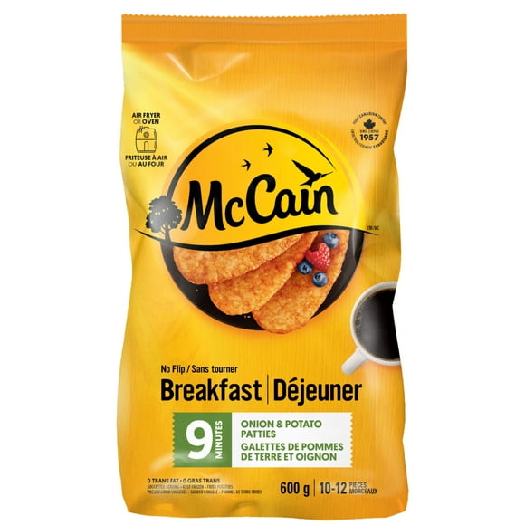 McCain® 9 Minute No Flip Onion & Potato Patties, 12 Pack, 600g