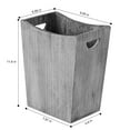 thumbnail image 3 of Rustic Wood Trash Can Wastebasket Bin For Bathroom Office Bedroom Living Room，Grey, 3 of 4