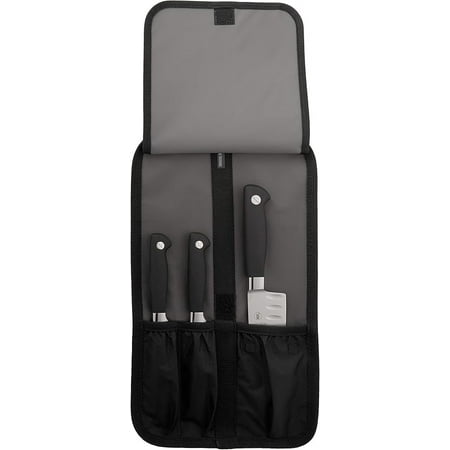 Mercer Culinary Genesis 4-Piece Steel Forged Starter Set, Black