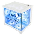 thumbnail image 4 of Hoengager Gaming PC AMD Ryzen 7 5700X 8-Core 3.4 GHz, RTX 5060 8GB, 32GB DDR4, 1TB PCIe And 1TB SATA SSD, WIFI, Bluetooth Windows 11 Prebuilt PC-White, 4 of 14