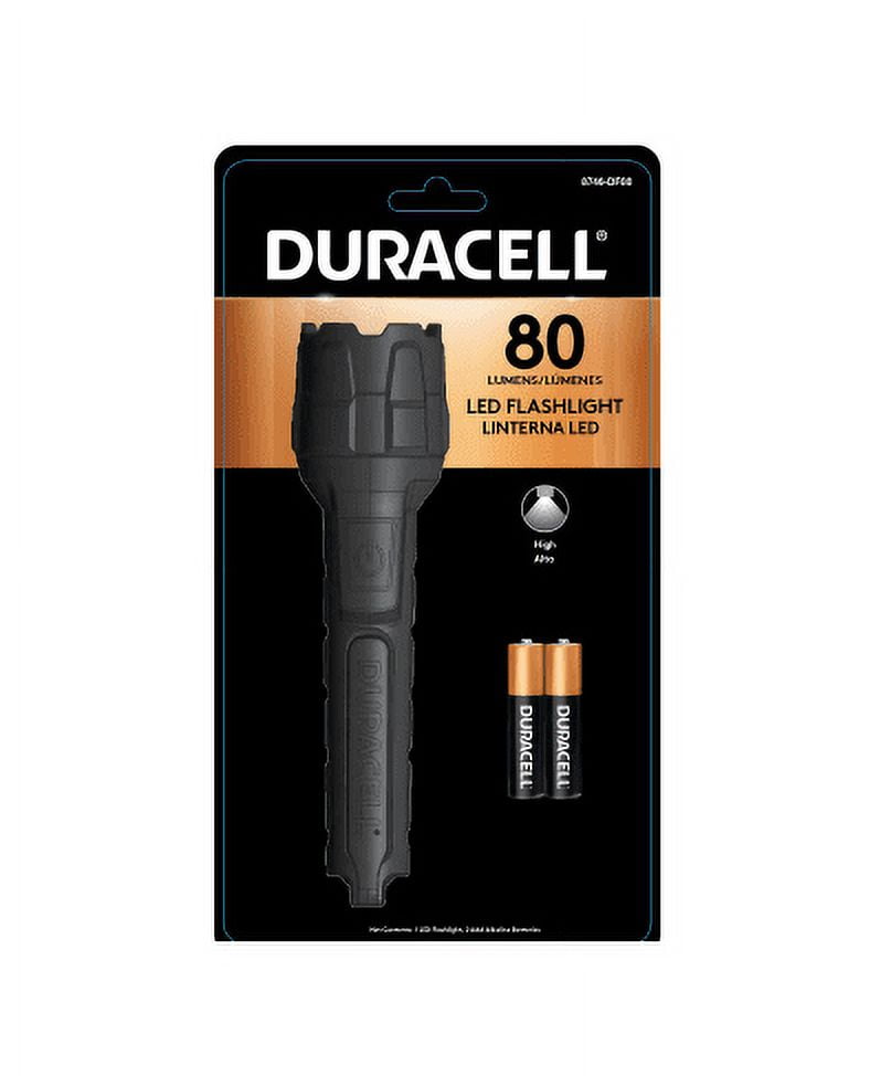 Duracell 80 Lumen Rubber Flashlight, Durable, Powered by 2 AAA Batteries -  Walmart.com