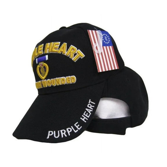 Embroidered Purple Heart Combat Wounded Shadow Baseball Military Cap Hat (RUF)