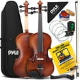 thumbnail image 1 of Pyle Full Size Beginner Violin - 4/4 23-Inch Student Full Size Violin Starter Kit Adult w/ Premium Travel Case & Student Bow, Extra Strings, Digital Tuner, Shoulder Rest & Cleaning, 1 of 8