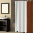 thumbnail image 2 of Fabric Shower Curtain, Boho Brown Leather Texture Black Striped Tribal Style Shower Curtains with 12 Hooks Waterproof Machine Washable Bath Curtains for Bathroom, 54 x 78in, 2 of 6