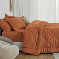 thumbnail image 5 of Love's Cabin King Size Comforter Set - Terracotta, 7-Piece King Bed in a Bag, All Season Bedding Set with 1 Comforter, 1 Flat Sheet, 1 Fitted Sheet, 2 Pillowcases and 2 Pillow Shams, 5 of 6