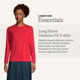 thumbnail image 2 of Lands' End Essentials Women's Long-Sleeve Soft Cotton T-Shirt - Tailored Feminine Fit, 2 of 5
