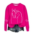 thumbnail image 2 of Maqroz Girls Tops Long Sleeve Fashion Printed T Shirt Casual Loose Comfory Lightweight Spring Fall Pullover Tops S-Xxl Casual Holiday Daily Sudaderas Para NiñAs, 2 of 4