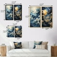 thumbnail image 4 of Designart "Furious Storm Over the Ocean I" Storms Wall Art Set Of 2 - White Landscapes Gallery Set For Office Decor, 4 of 7