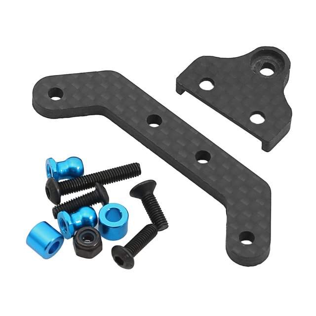 Carbon Fiber Rear Gearbox Fixing Frame Holder Set - Black, 11g Replacement Part for Tamiya XV01 XV-01 1/10 Scale Remote Control Car Upgrade Accessories (BJM409)