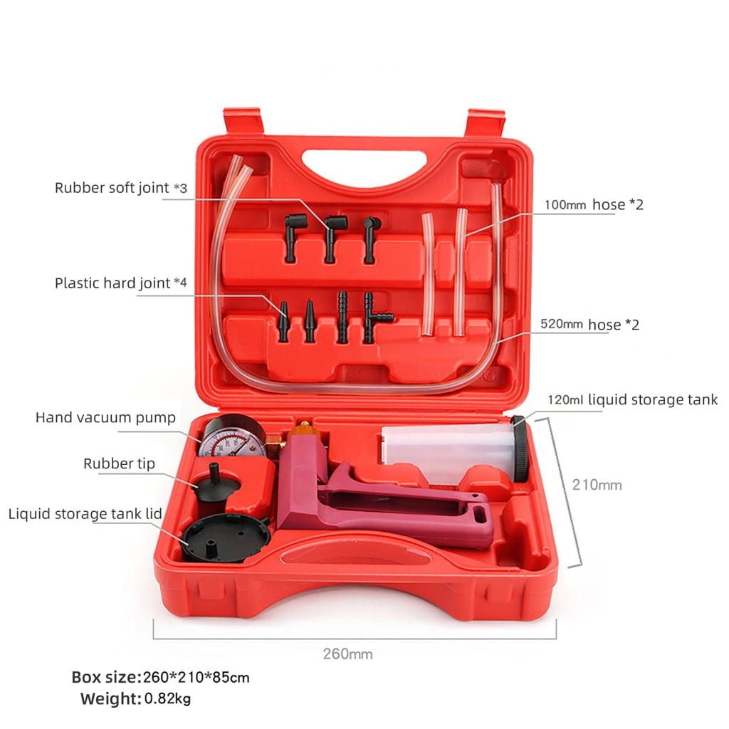 Yokua Brake Bleeder Kit with Hand Vacuum Pump with Gauge Adapter Automotive Brake