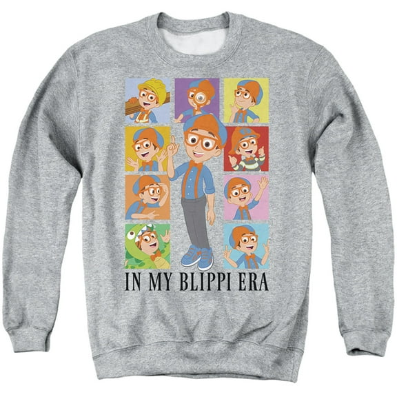 Blippi In My Blippi Era Unisex Adult Crewneck Sweatshirt, Athletic Heather, Small