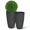 thumbnail image 1 of 2pack 11" Plastic Planter, Novelty Collection Round Vase Planter Pot, 1 of 5