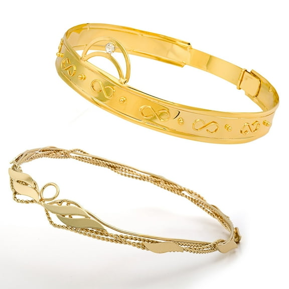 Sunnywood His & Hers Prince and Princess Circlets – Adjustable Renaissance Crowns for Weddings, Cosplay, and Fantasy Costumes