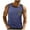 Dark Blue, variant on Horkkom Gym Tank Tops for Men Summer Workout Crew Neck Sleeveless Shirts with Pocket Color Block Tank Tops, Gifts for Men L