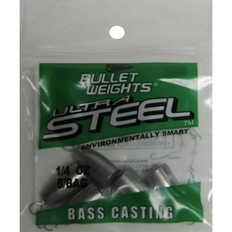 Bullet Weights Ultra Steel 3/16 Bass Casting Sinkers - Environmentally  Friendly