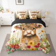 thumbnail image 2 of Castle Fairy Highland Cow Twin Bedding Sets,Colorful Flowers Bedding Comforter Set, 2 of 8