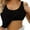 Black, variant on SHITINN Womens Tank Tops with Built In Bras 2025 Summer Casual Crew Neck Sleeveless Camisole Plus Size Padded Workout Tops Backless Tops for Women Crop Workout Tee High Neck Top Women Push up Top