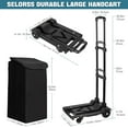 thumbnail image 6 of SELORSS Foldable Utility Cart with Waterproof Bag, Lightweight, Steel, Shopping Cart, Black, 6 of 9