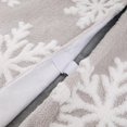 thumbnail image 4 of 90cm Party Decoration Gray Soft Fleece Snow Pattern Christmas Tree Skirt With The Same Christmas Stockings, 4 of 5