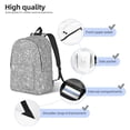 thumbnail image 3 of Yiaed GlitterSilver Print Print Laptop Backpack Travel Canvas Backpack Vintage Aesthetic Backpack for School Knapsack Backpack Backpack for School-, 3 of 5