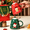 red;green, variant on 2 Pack Christmas Ceramic Mug Set with Lid & Spoon, 450ml Red & Green Holiday Coffee Cups, Cute Santa and Reindeer Mug Gift Set