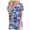 Blue, variant on UPPADA One Piece Swimsuit Women Halter Tankini V Neck Floral Bikini Sets Tummy Control Swimwear Push up Bathing Suits