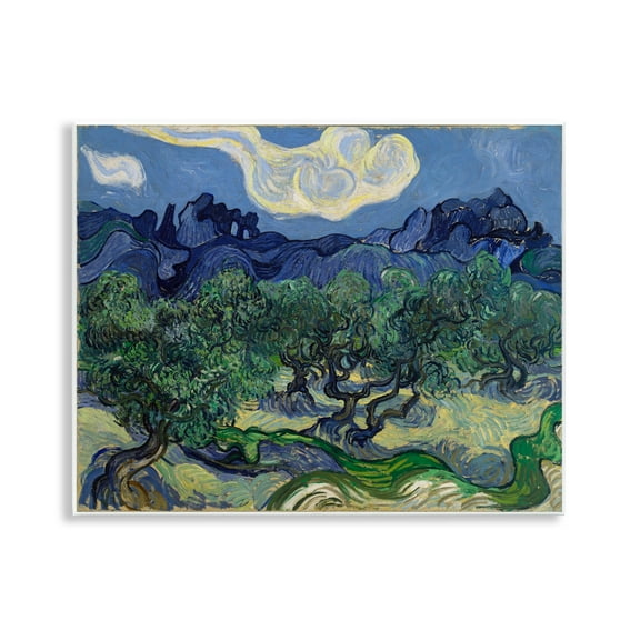 Stupell Industries Van Gogh Olive Trees Landscape Landscape & Nature Painting Unframed Art Print Wall Art, 14 x 11