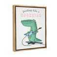 thumbnail image 4 of Stupell Industries Like a Rockstar Alligator Animals & Insects Painting Brown Floater Framed Canvas Art Print Wall Art, 17 x 21, 4 of 10