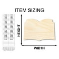 thumbnail image 2 of Unfinished Wood Open Book Silhouette - Craft - up to 46" DIY 18" / 1/2", 2 of 4