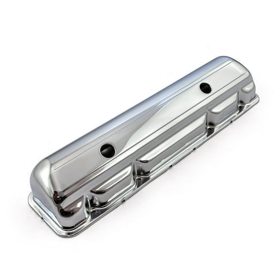 Speedmaster PCE314.1058 Compatible with Mopar and Compatible with Chrysler 170 198 225 Slant 6 Chrome Steel Valve Cover - 4 1/2" Tall w/Hole
